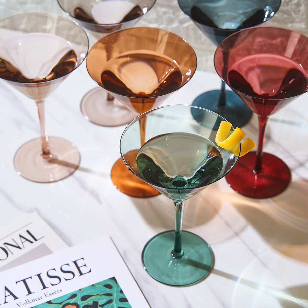 Tonal Martini Cocktail Glassware, Set of 6