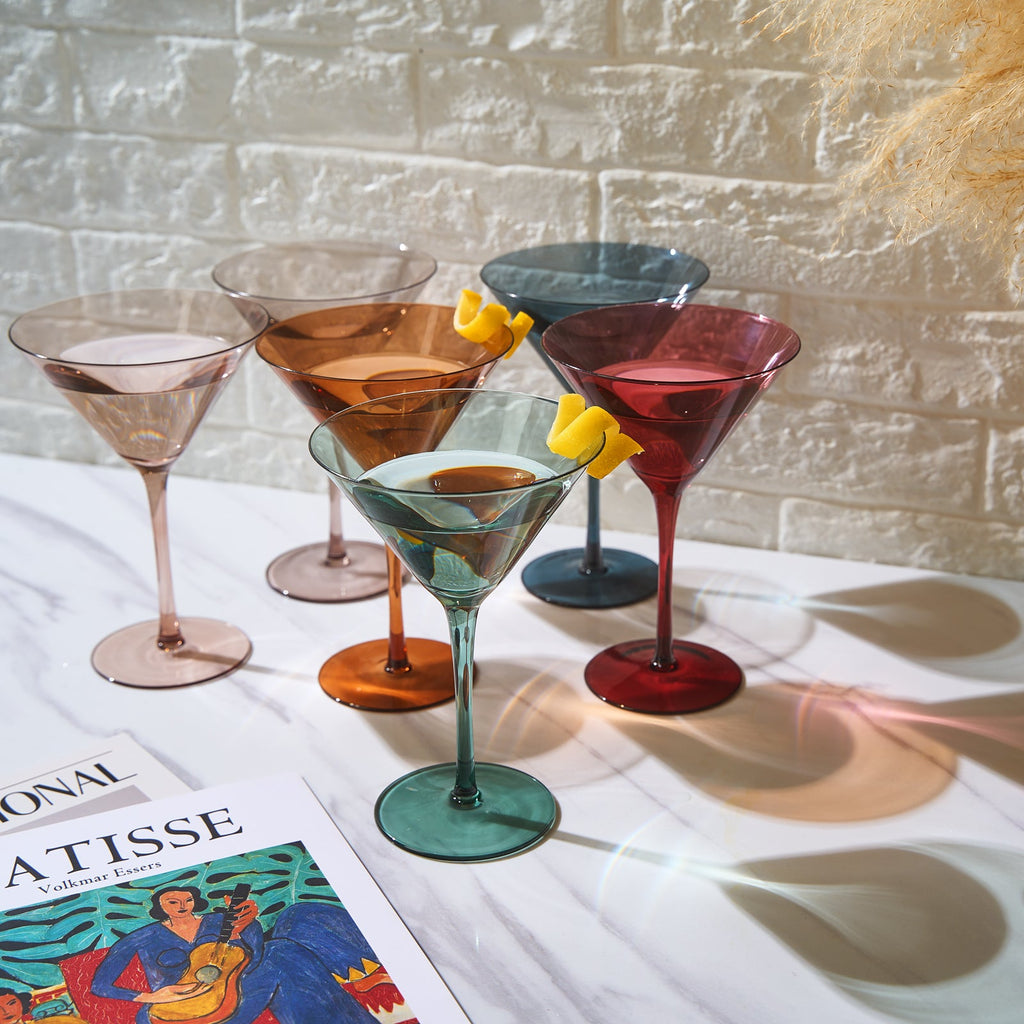 Tonal Martini Cocktail Glassware, Set of 6