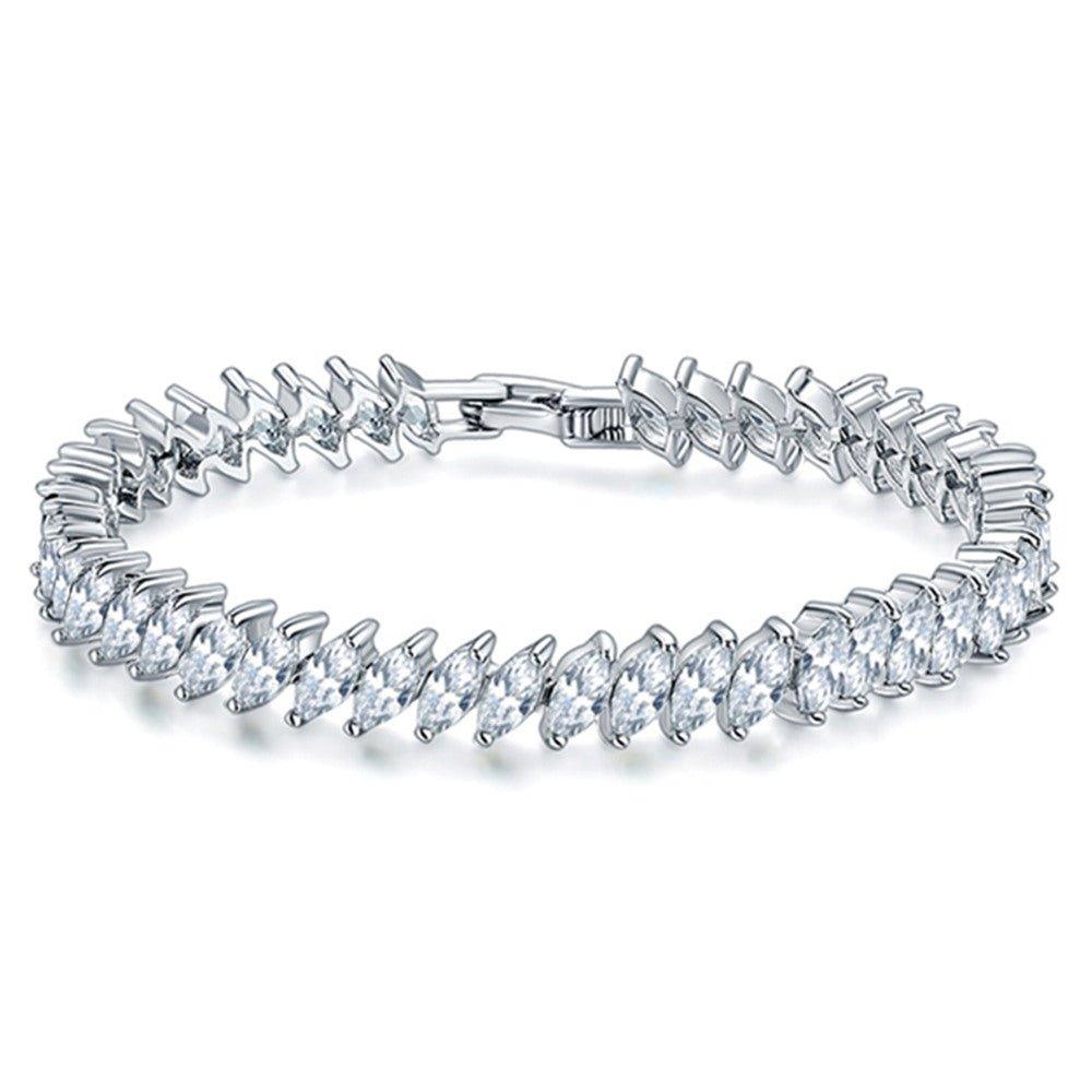 Marquise Cubic Zirconia Tennis Bracelet with AAA+ Cubic Zirconia