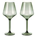 Saint Tropez Acrylic Stemmed Wine Glassware, Set of 2