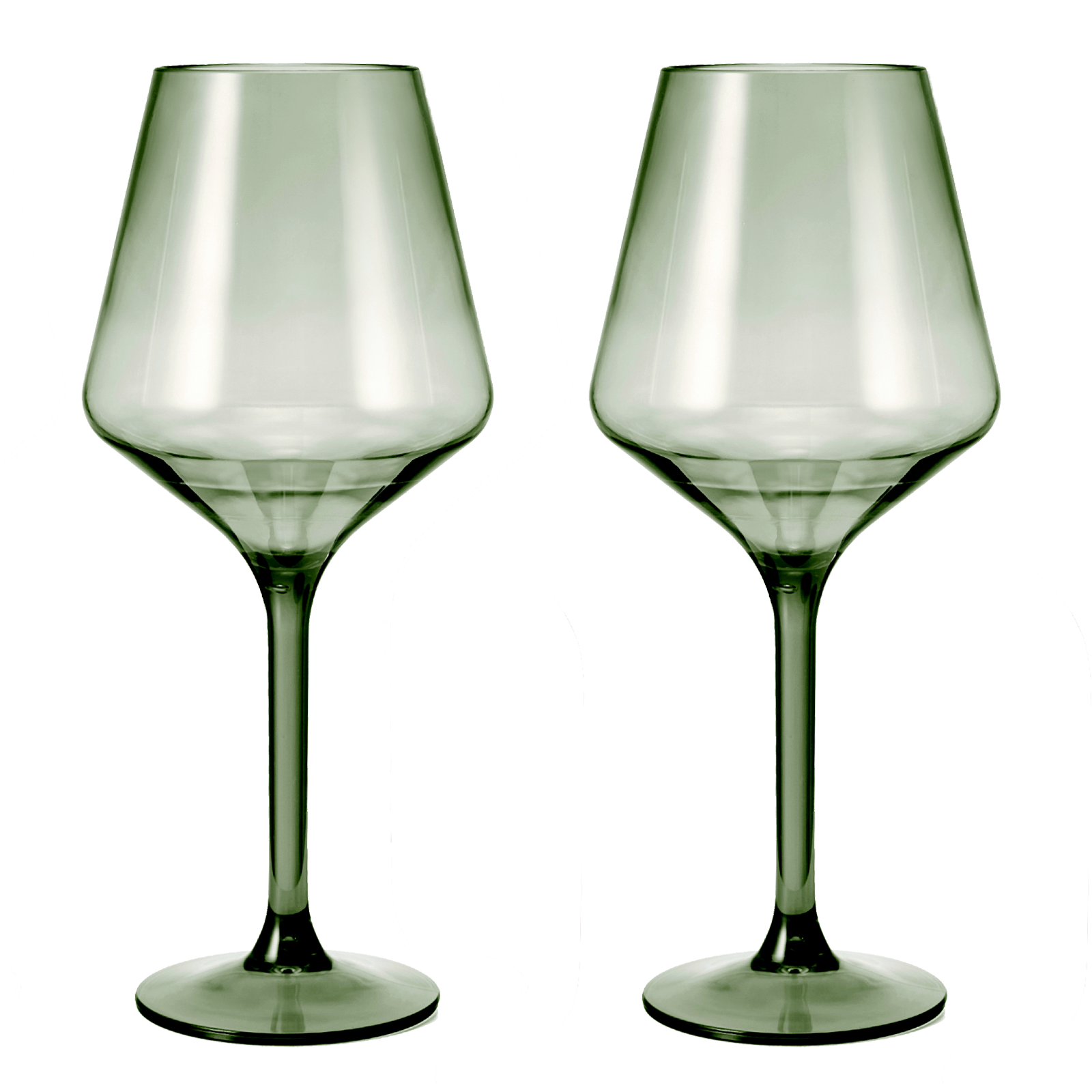 Saint Tropez Acrylic Stemmed Wine Glassware, Set of 2