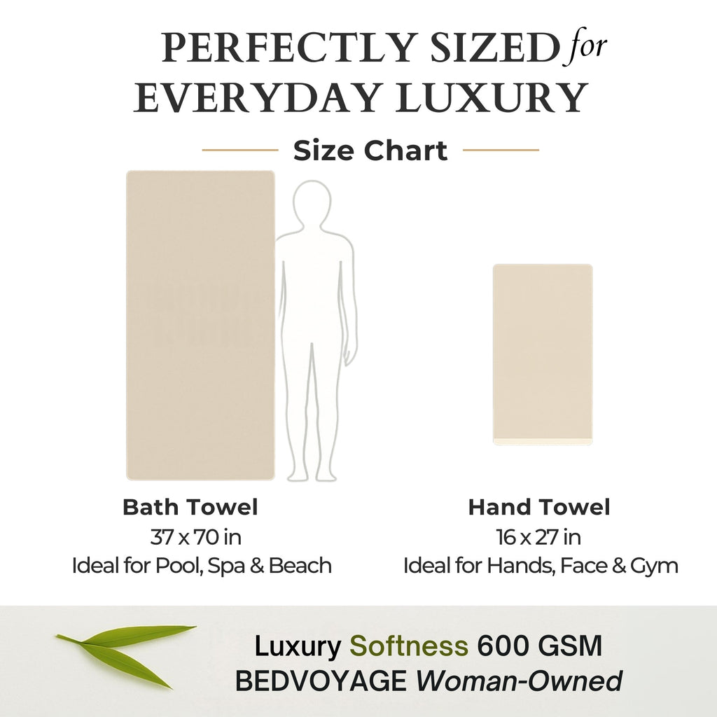 Bamboo Cotton Bath Sheet / Beach Towel - Sand