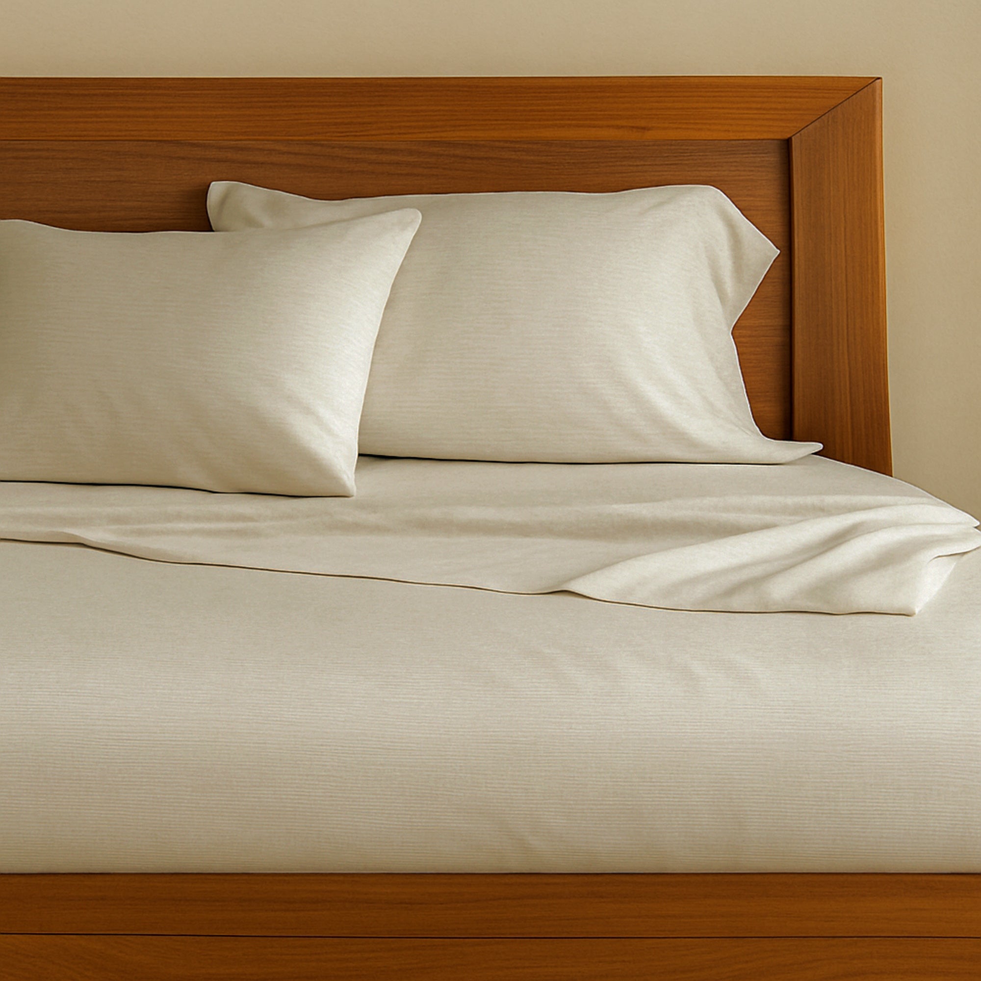 Bamboo Cotton Pillowcases - Sand