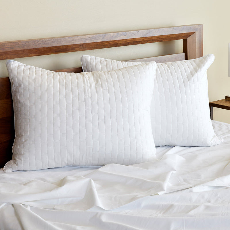 Bamboo Cotton Standard Shams, Vertical, 2-pack - Snow - Final Sale/No Returns