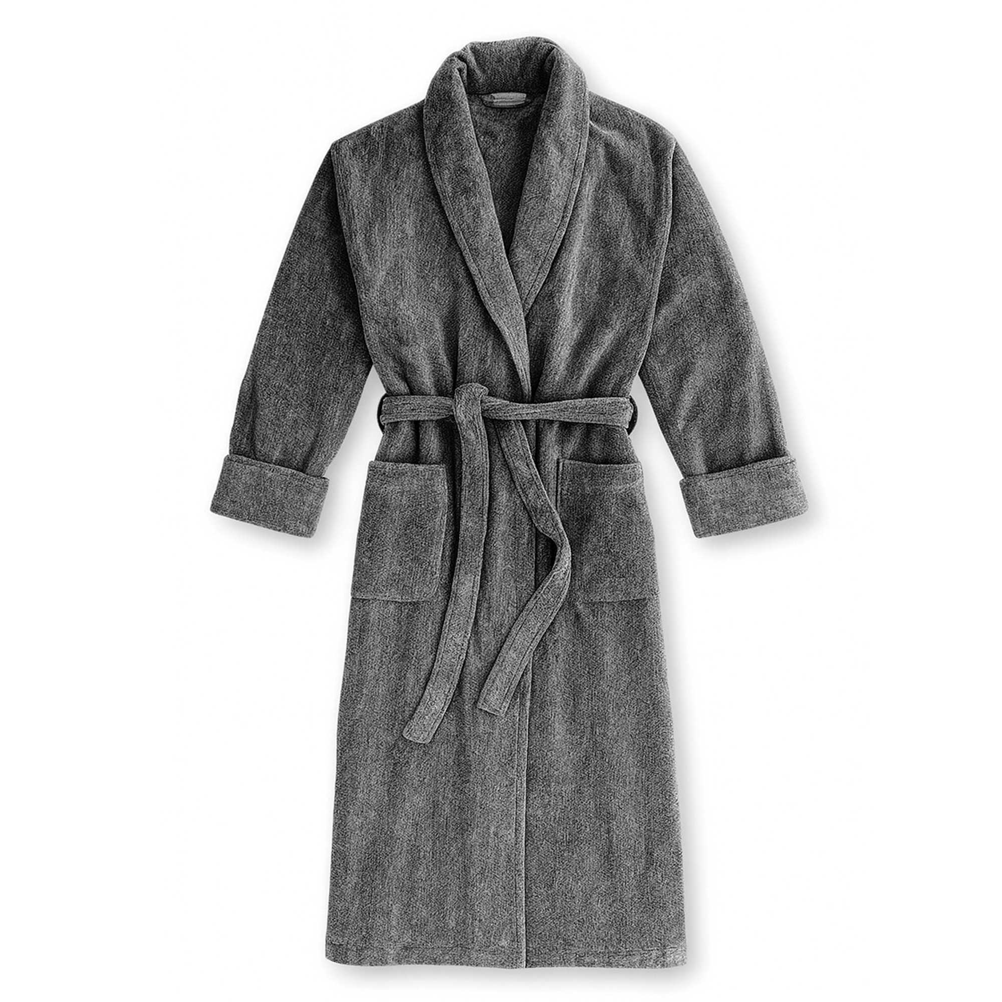 Bamboo Cotton Bath Robe  - Charcoal