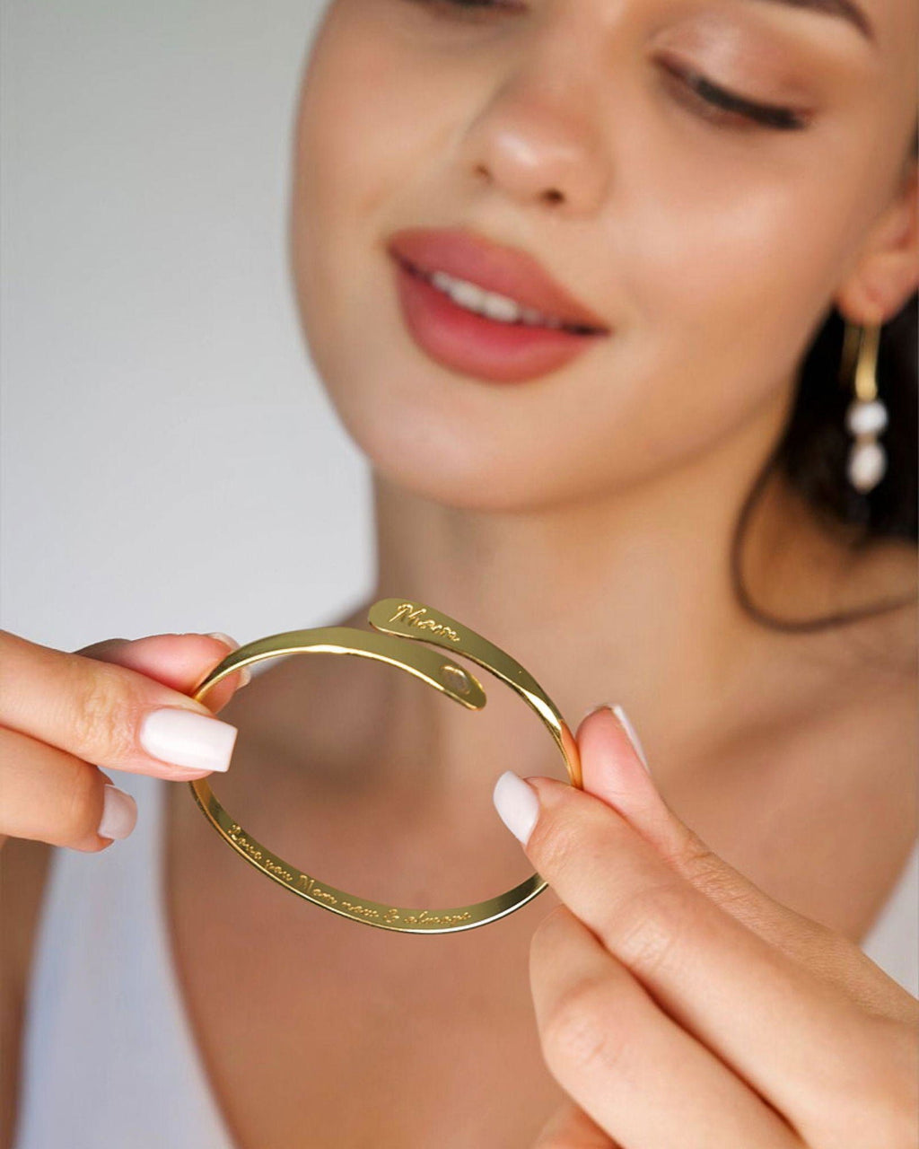 Mom Bracelets Engraved Bracelets Love you Mom Now & Always