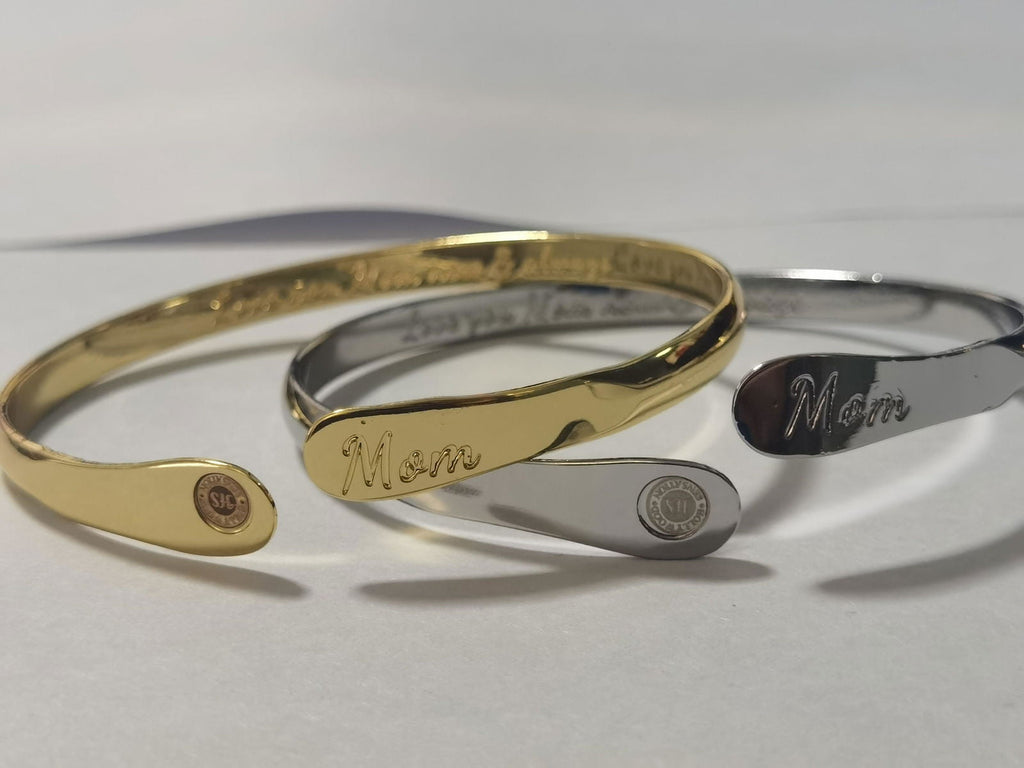 Mom Bracelets Engraved Bracelets Love you Mom Now & Always