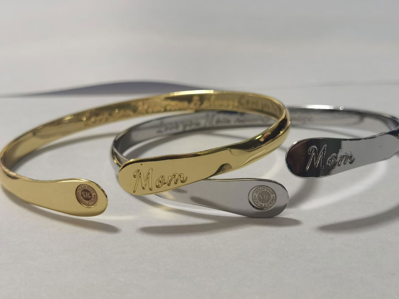 Mom Bracelets Engraved Bracelets Love you Mom Now & Always