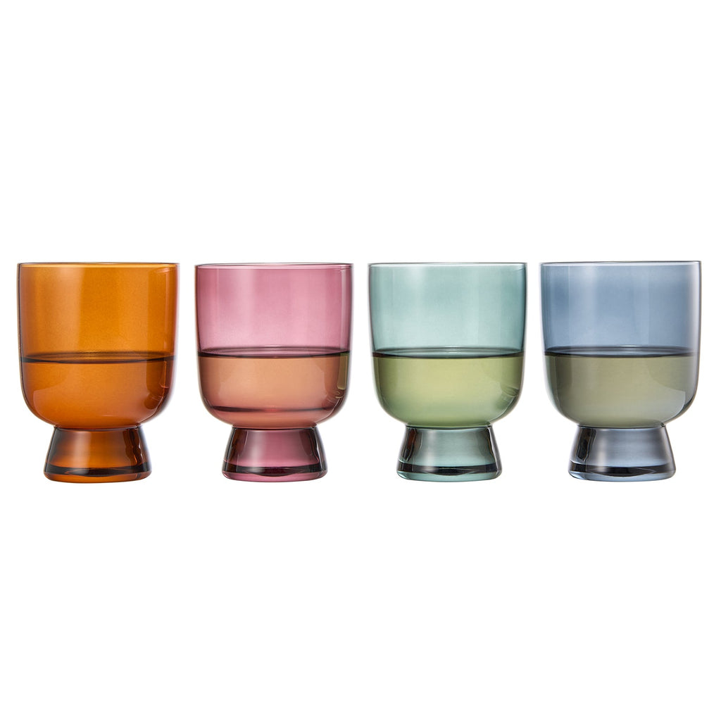 Tonal Lowball Cocktail Glassware, Set of 4