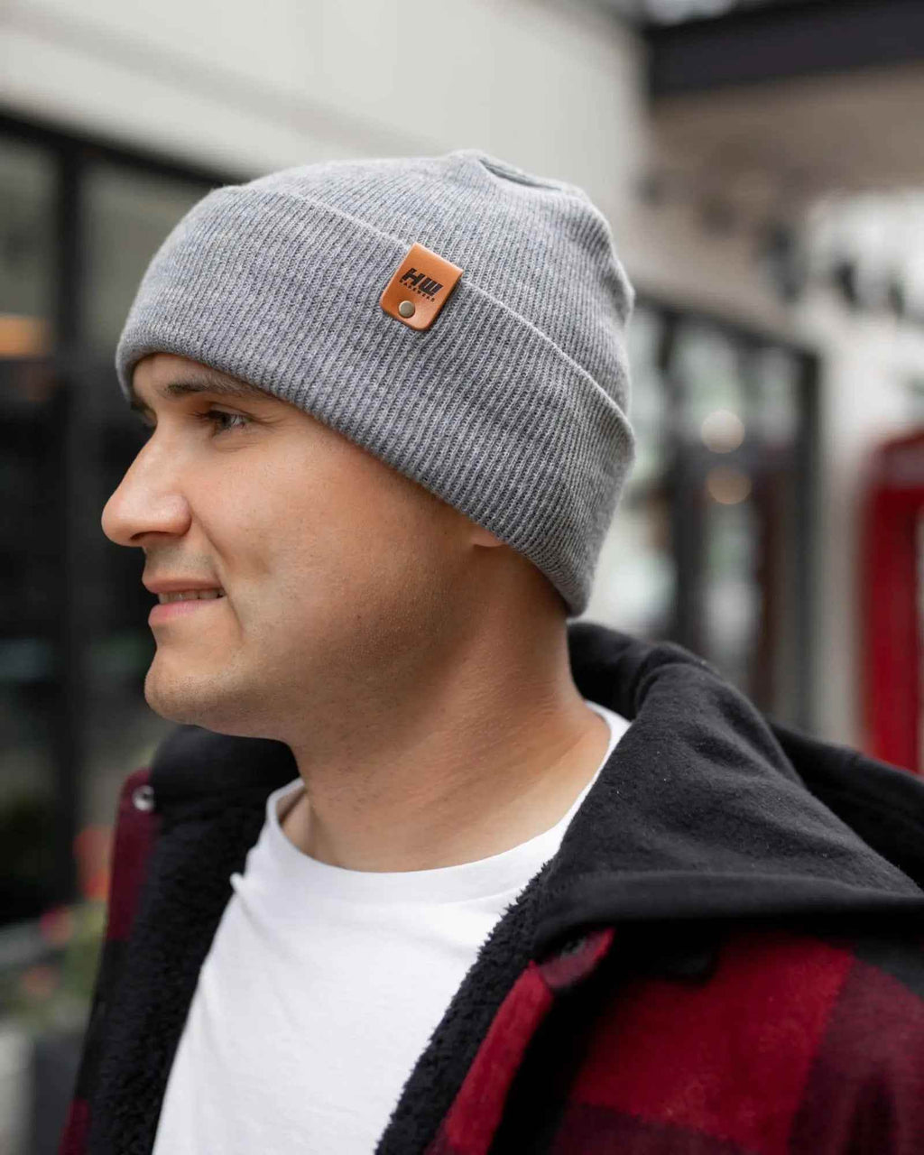 NEW HAAKWEAR H-Stitch Cuffed Beanie - Designed and Made in USA (Patent Pending Design) - Koala Gray