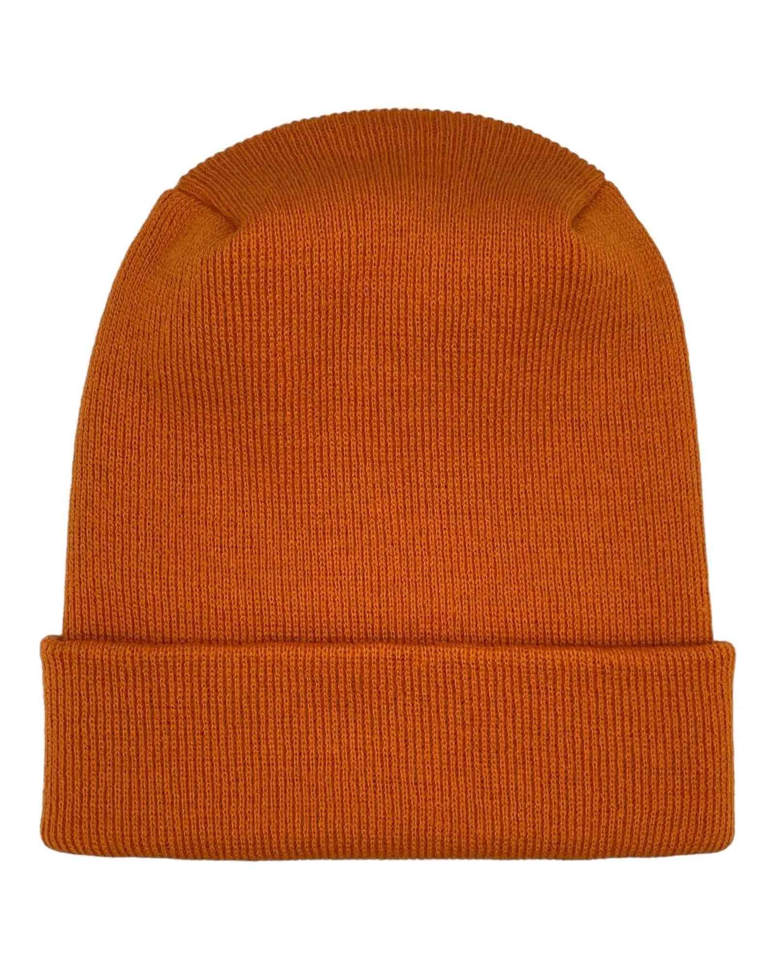 NEW HAAKWEAR H-Stitch Cuffed Beanie - Designed and Made in USA (Patented Design) - Tiger Orange