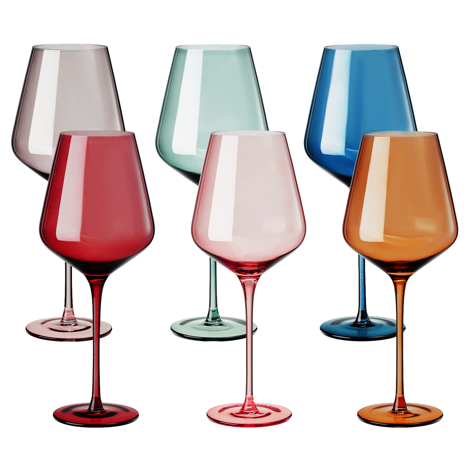 Tonal Stemmed Wine Glassware, Set of 6