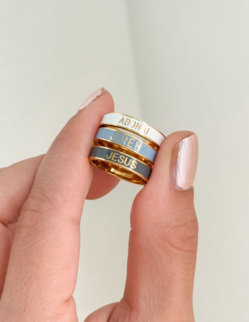 Names of God Enamel Ring Set