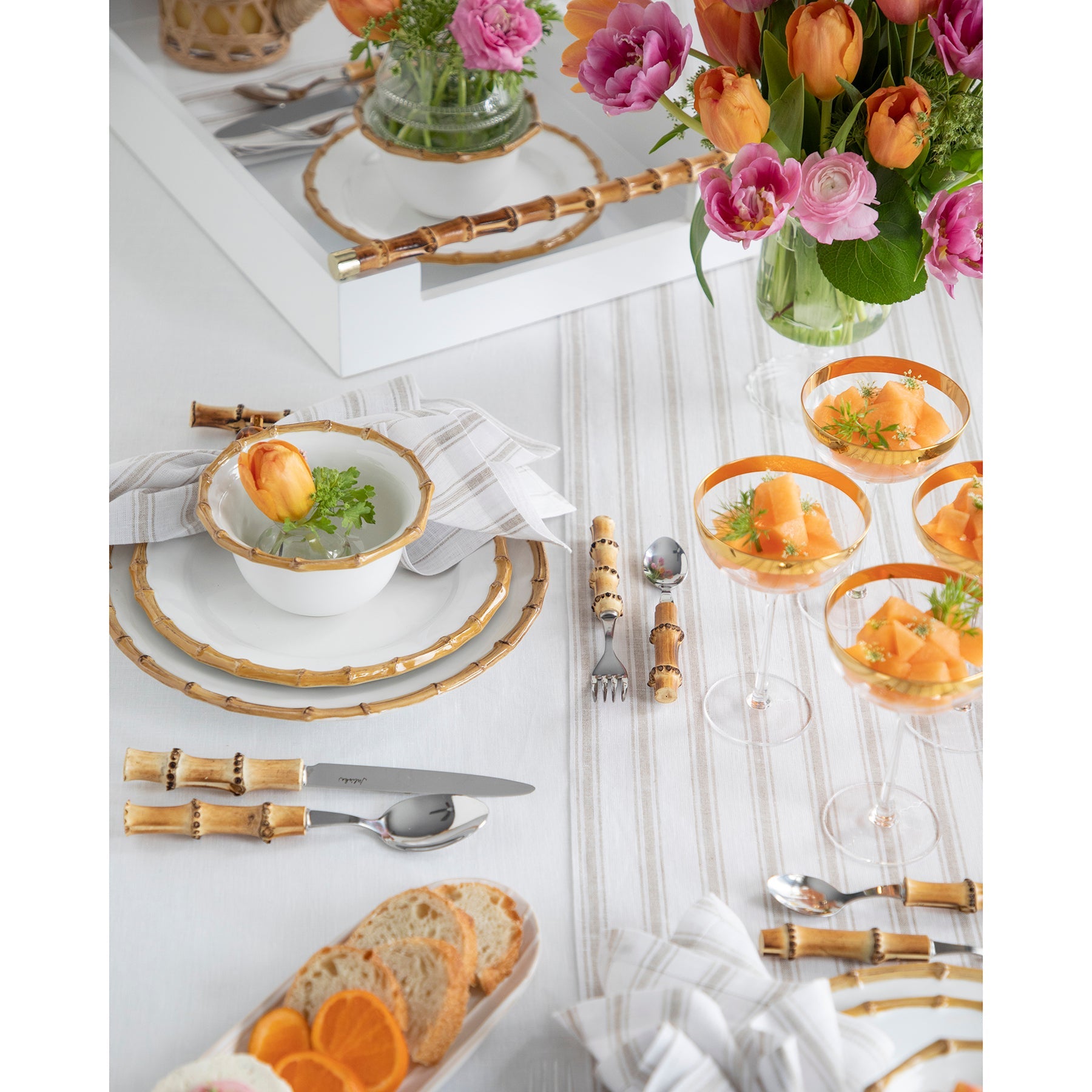 Capri Ticking Stripe Tablecloth