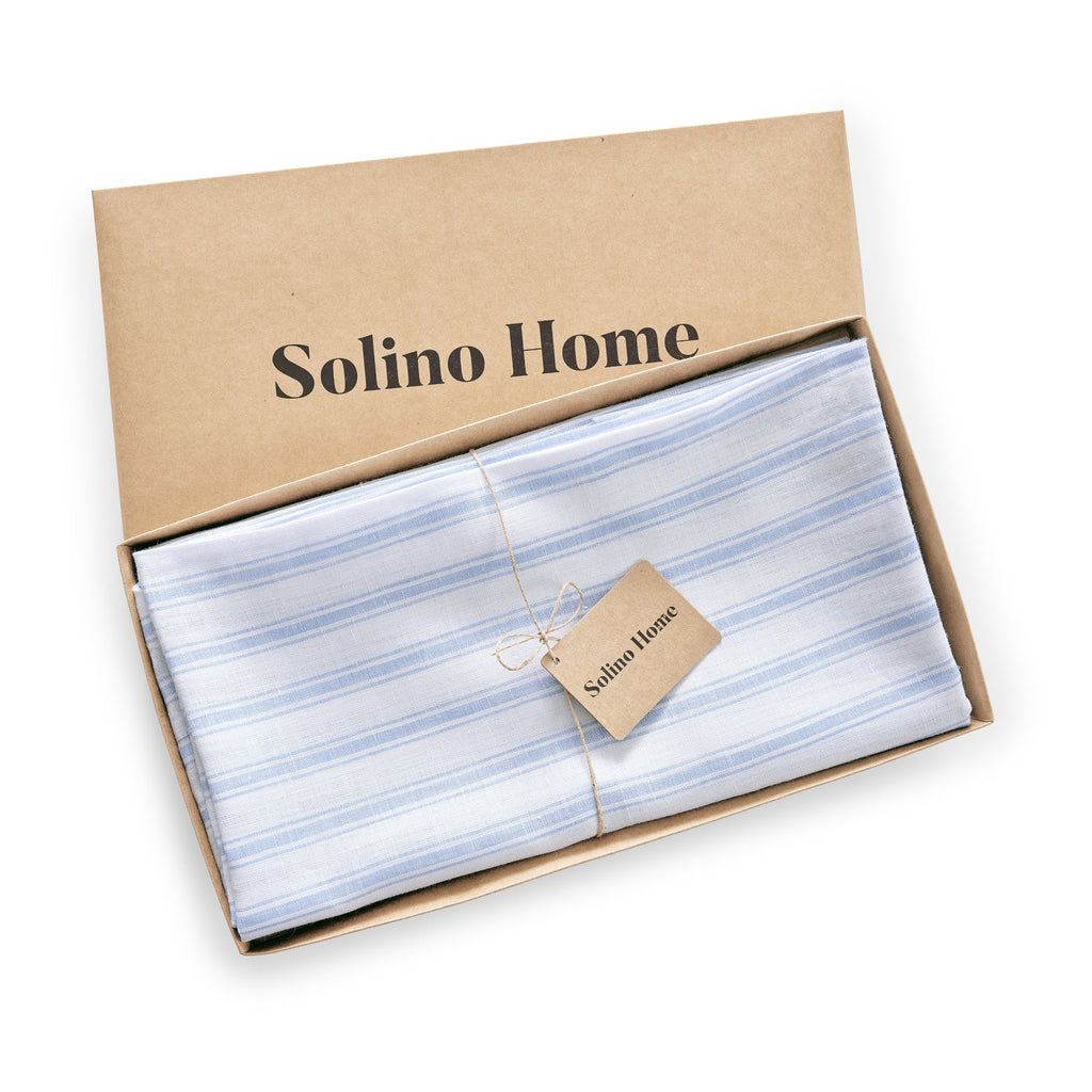 Capri Ticking Stripe Round Tablecloth