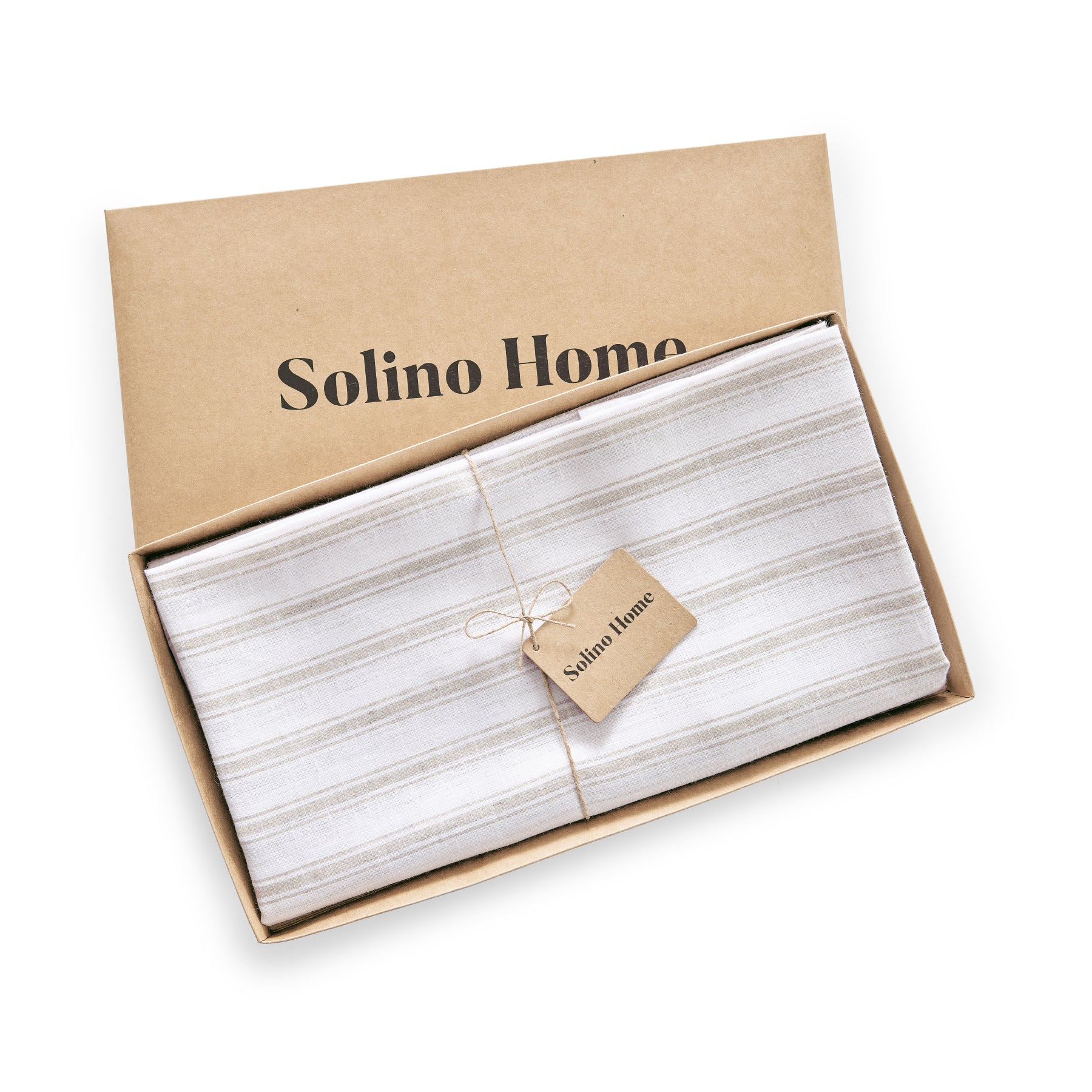 Capri Ticking Stripe Round Tablecloth