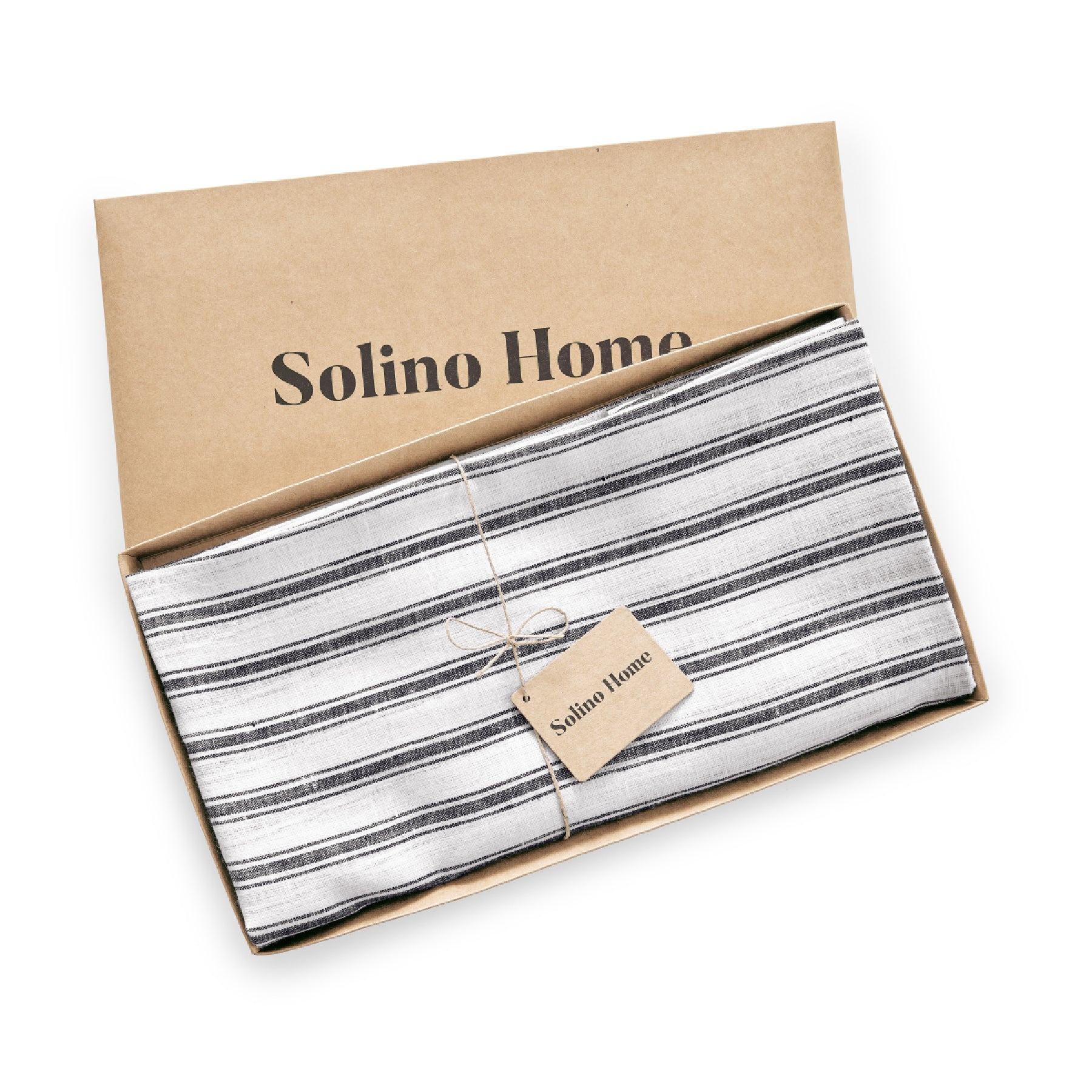 Capri Ticking Stripe Round Tablecloth