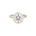 4.5ctw Round Cut Moissanite Bezel Set Solitaire Engagement Ring