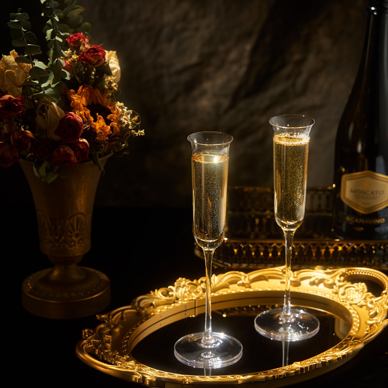 Opera Nick & Nora Champagne Flute Glassware, Set of 2