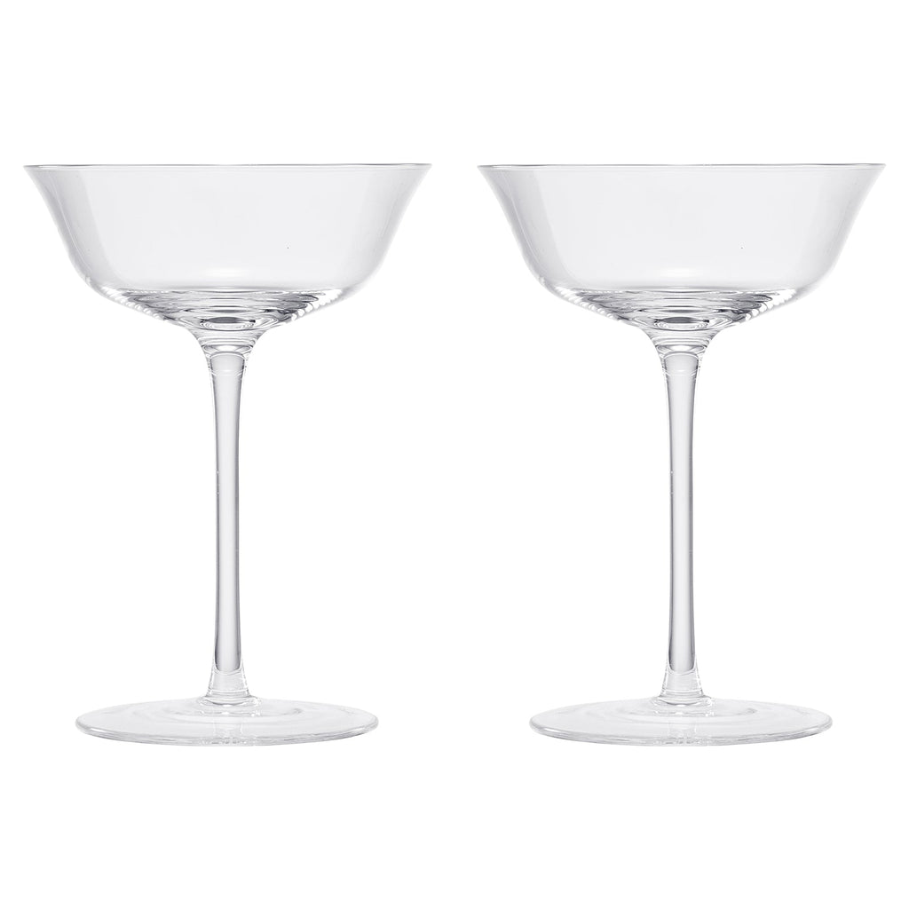 Opera Nick & Nora Champagne Coupe, Cocktail Glassware, Set of 2