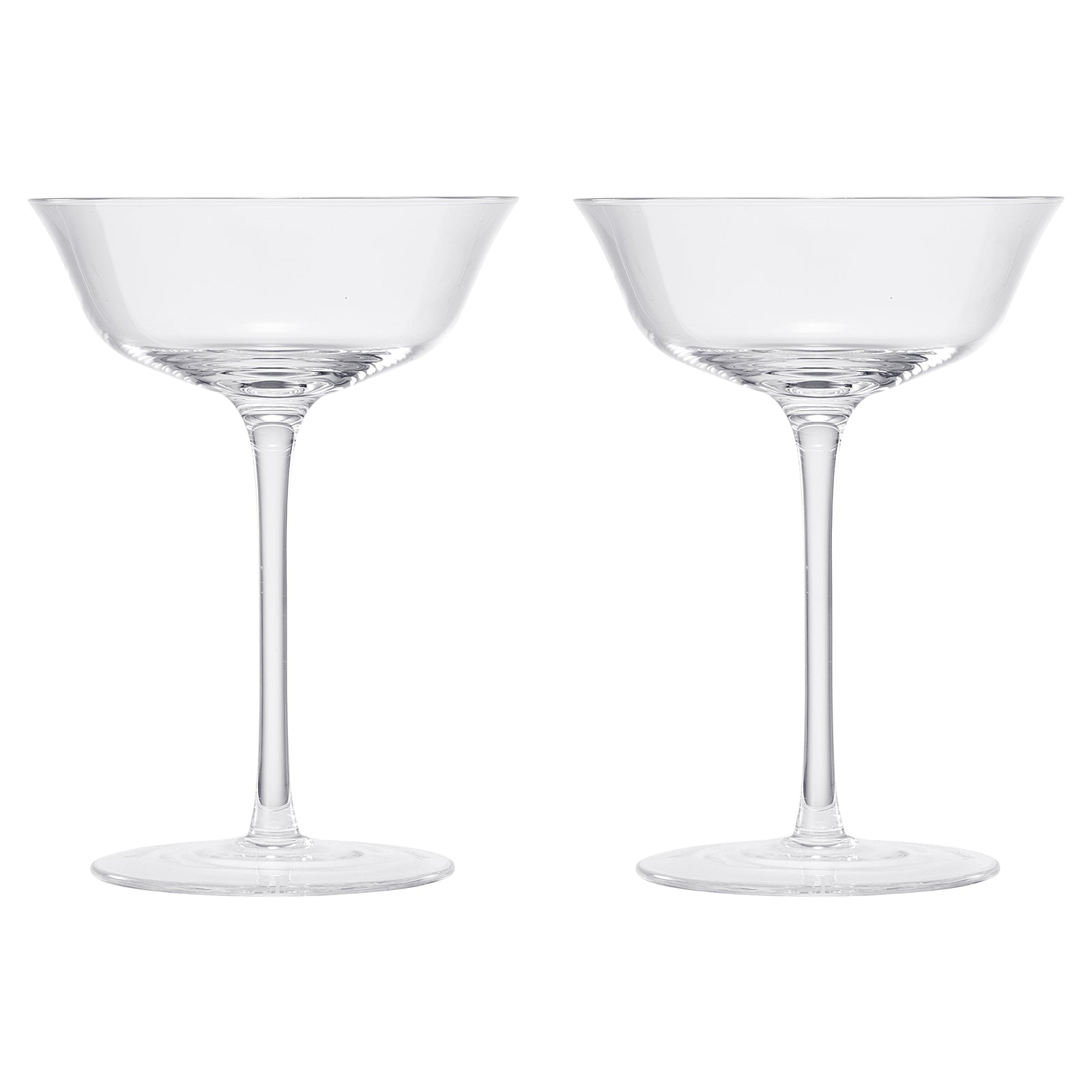 Opera Nick & Nora Champagne Coupe, Cocktail Glassware, Set of 2
