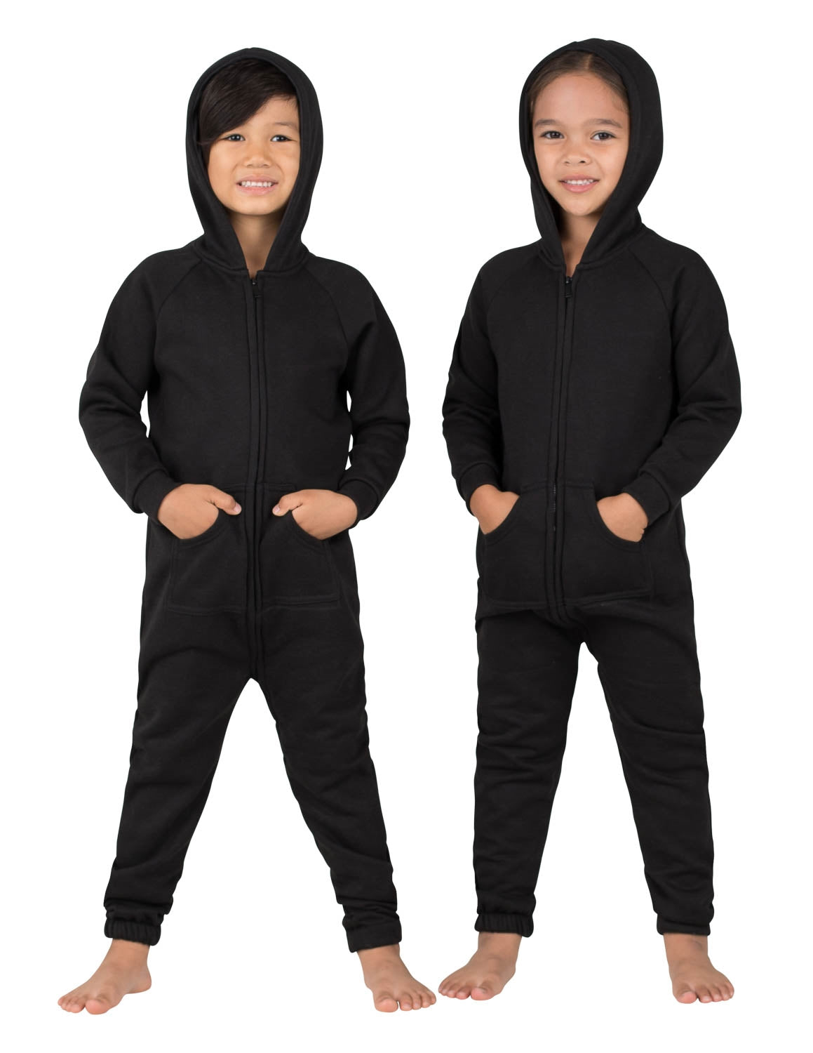 Pitch Black Toddler Footless Hoodie Onesie