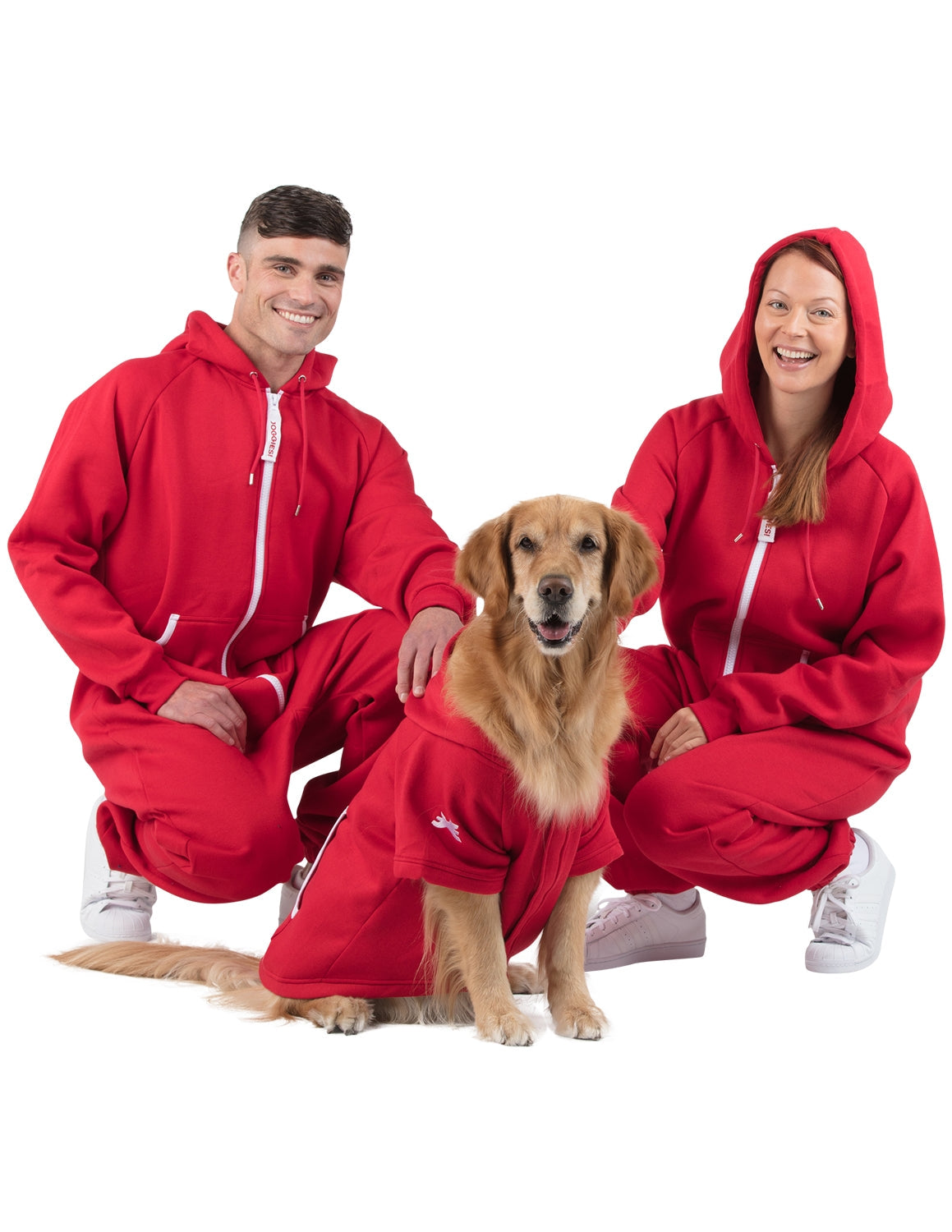 Red & White Adult Footless Hoodie Onesie