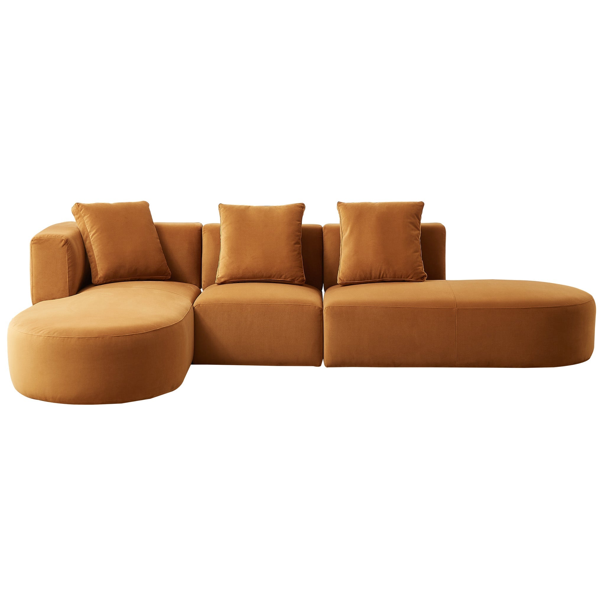 Orby  Velvet Sectional Sofa Left Facing – Designer Sofa – Curated by S