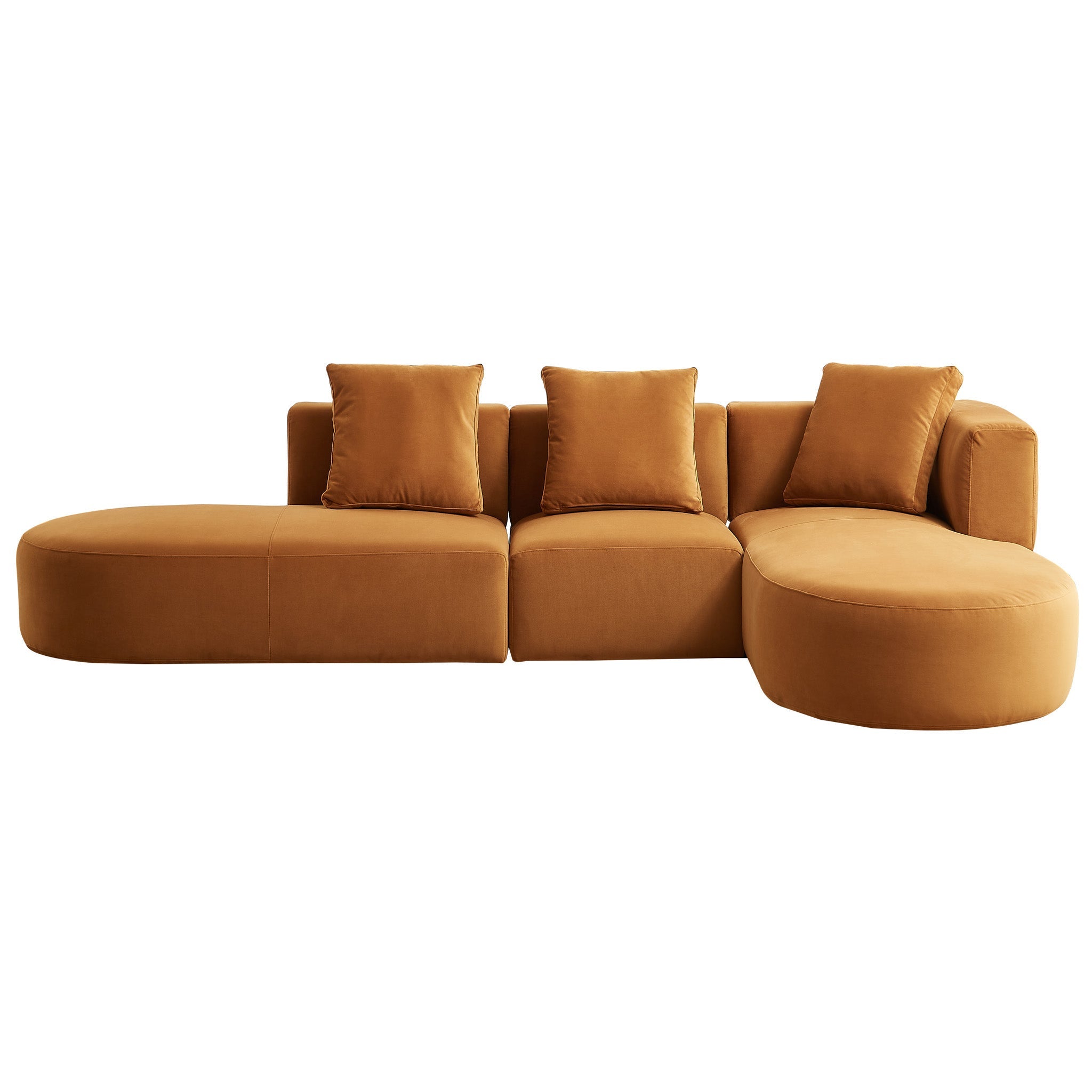 Orby  Velvet Sectional Sofa Right Facing – Designer Sofa – Curated by 