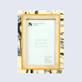 Ivory Abstract Ink Resin Inlay Picture Frame in 4x6 & 5x7
