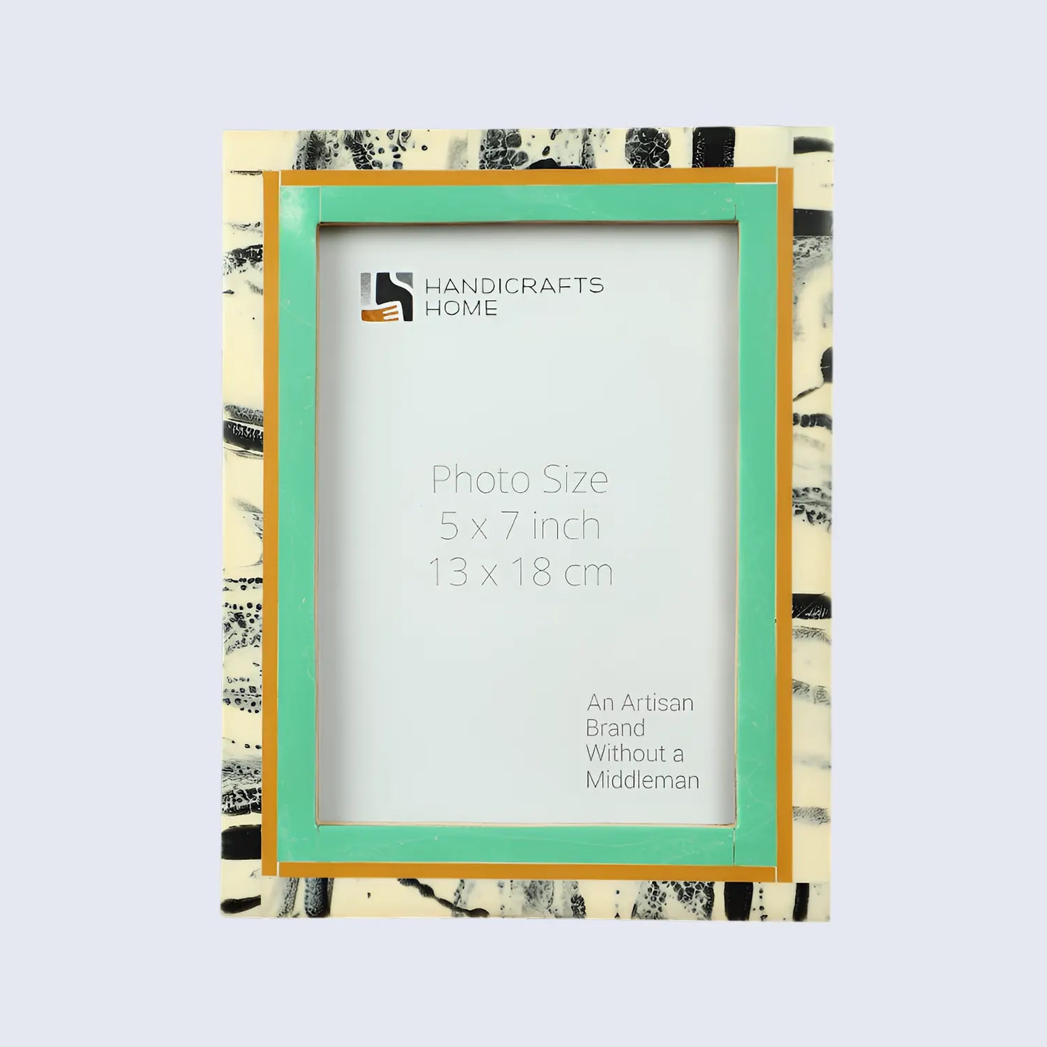 Green Abstract Ink Resin Inlay Picture Frame in 4x6 & 5x7