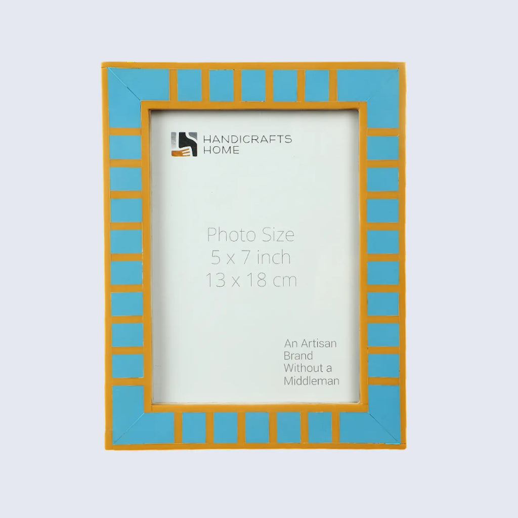 Turquoise Square Resin Inlay Picture Frame 4x6 & 5x7