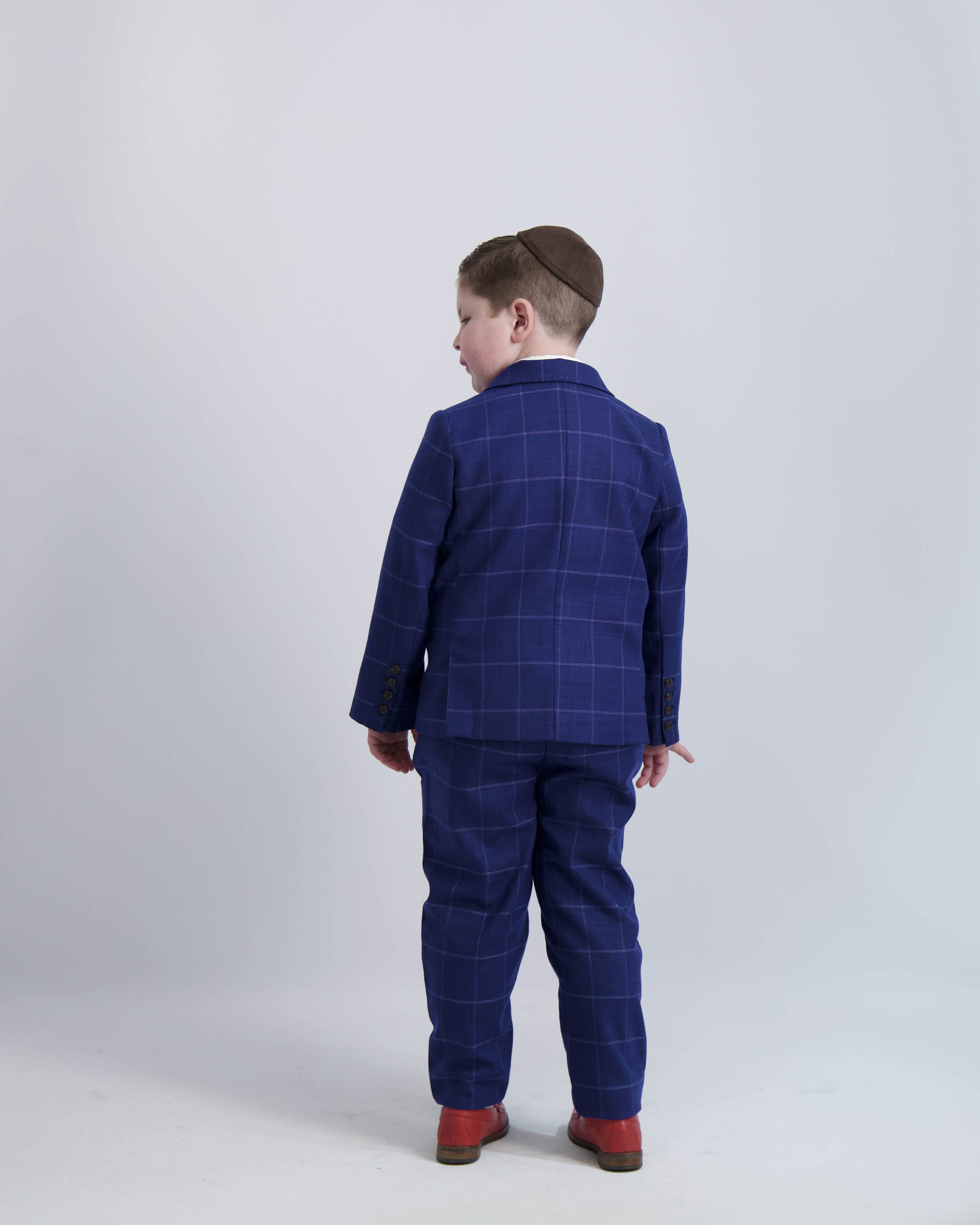 Blue Windowpane Dress Pants