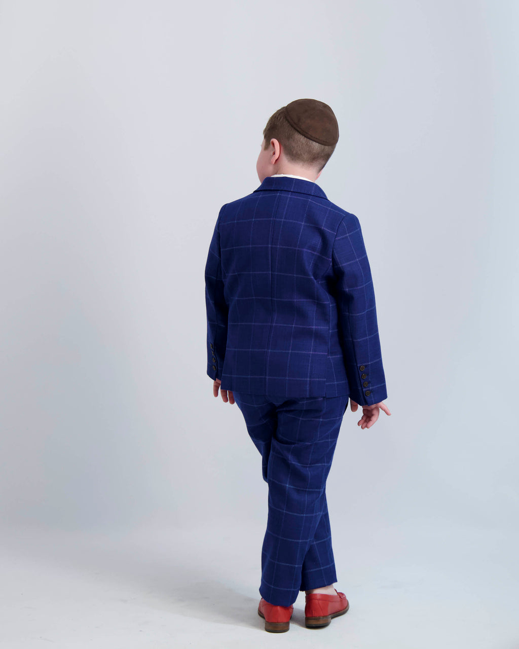 Blue Windowpane Dress Pants