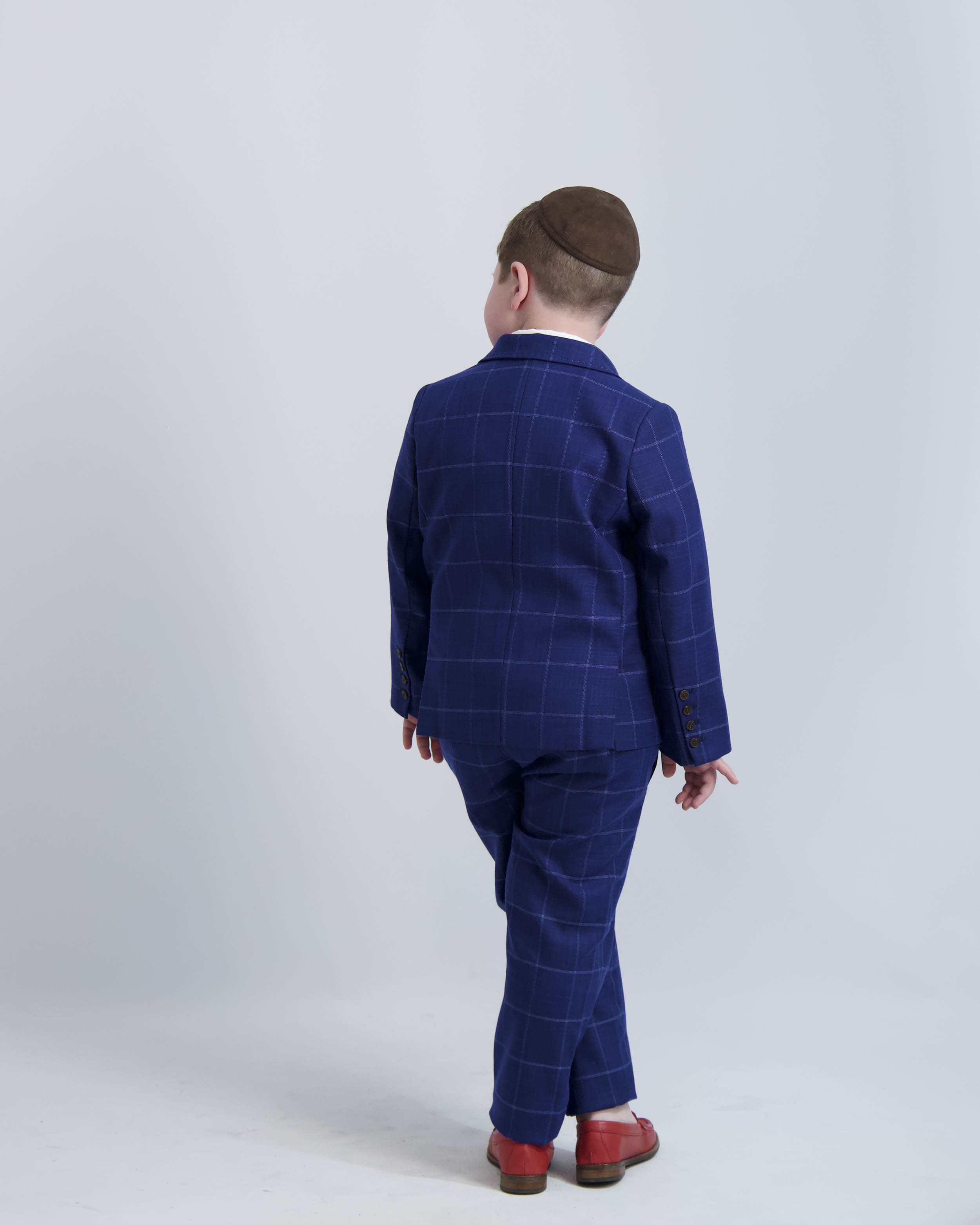 Blue Windowpane Dress Pants