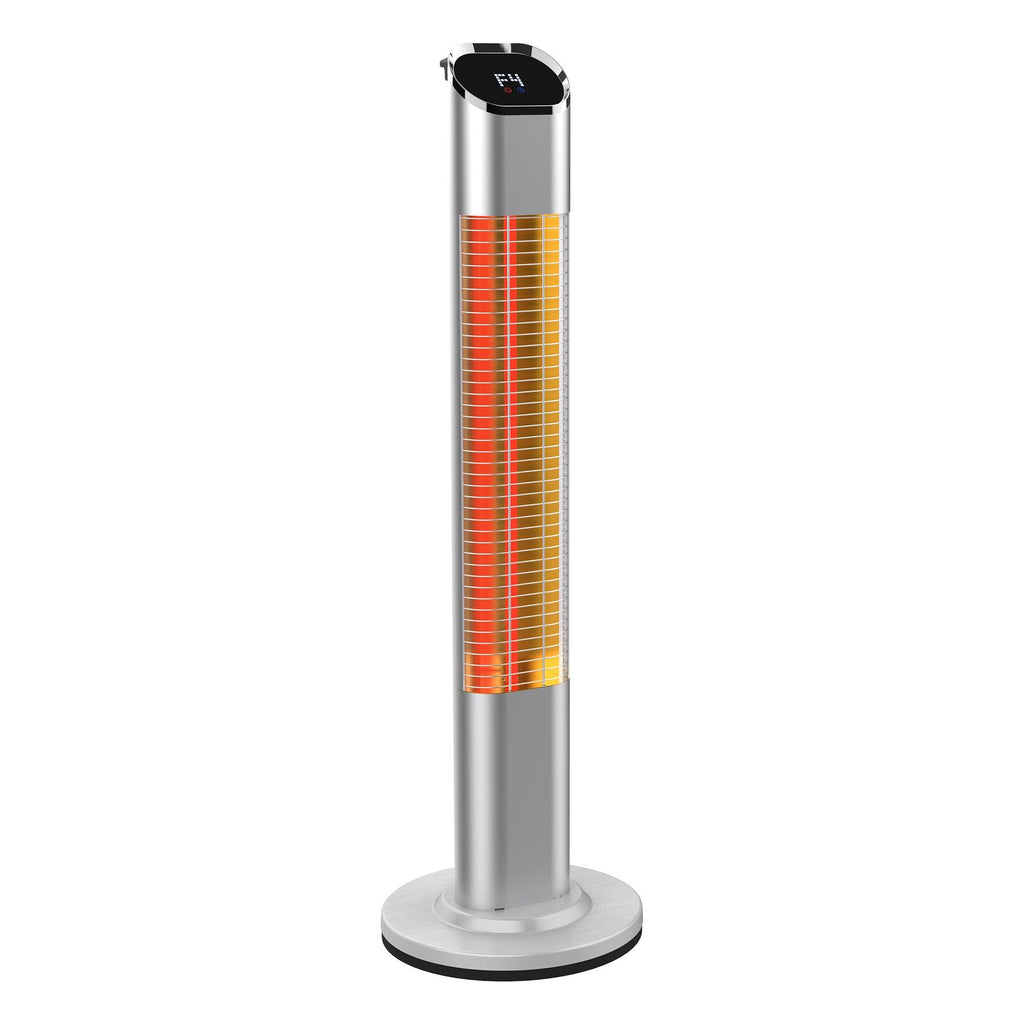 1500-Watt Electric Patio Heater Infrared Outdoor/Indoor Use with Remote Control, 24 Hour Timer