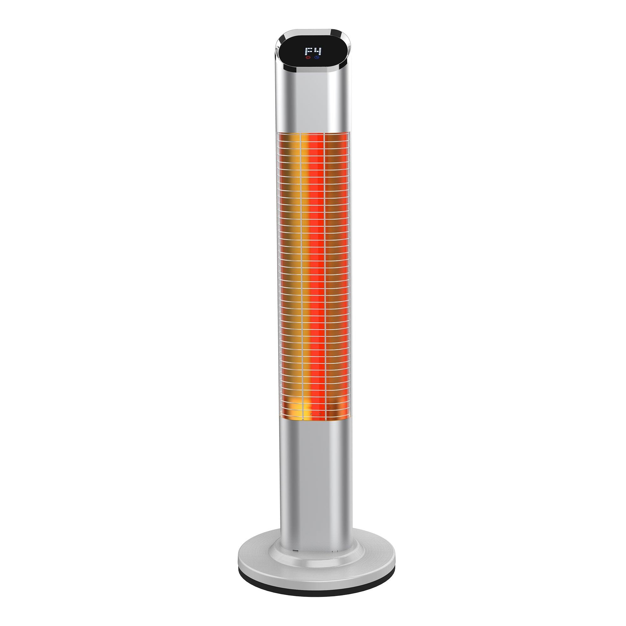 1500-Watt Electric Patio Heater Infrared Outdoor/Indoor Use with Remote Control, 24 Hour Timer