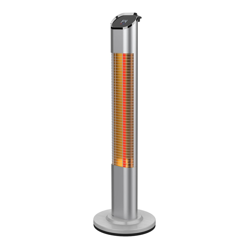 1500-Watt Electric Patio Heater Infrared Outdoor/Indoor Use with Remote Control, 24 Hour Timer