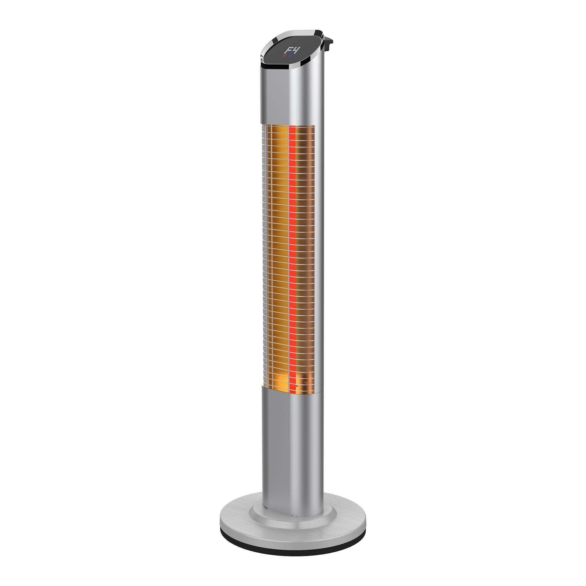1500-Watt Electric Patio Heater Infrared Outdoor/Indoor Use with Remote Control, 24 Hour Timer