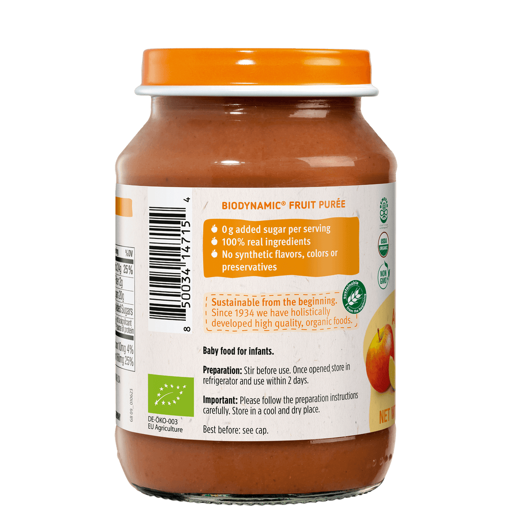 Holle Organic Baby Food Jar - Apple & Plum - 6 Jars