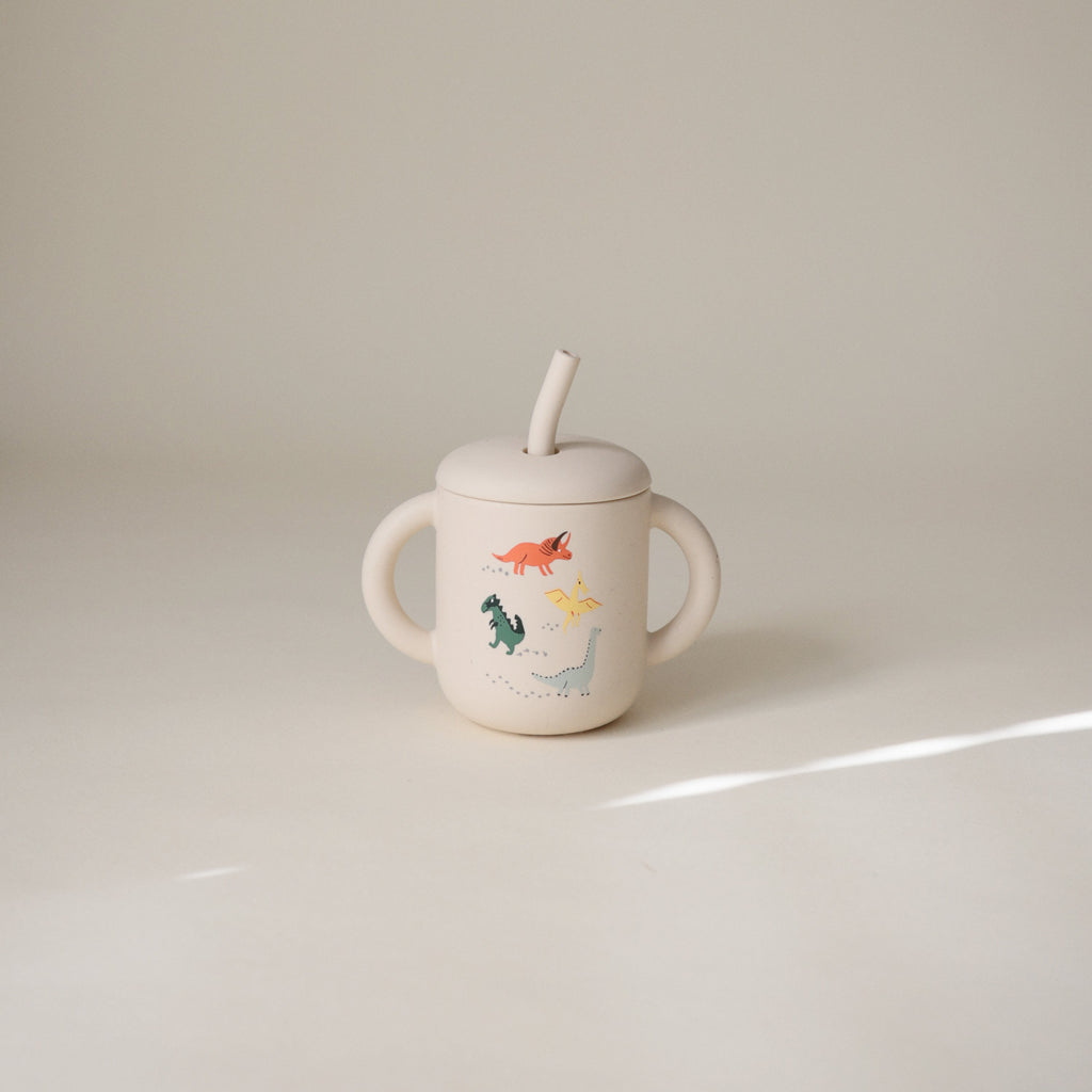 Silicone Training Cup + Straw