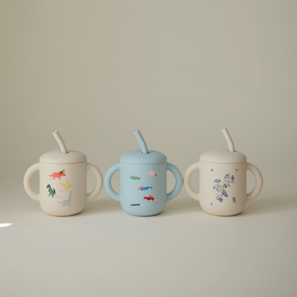 Silicone Training Cup + Straw