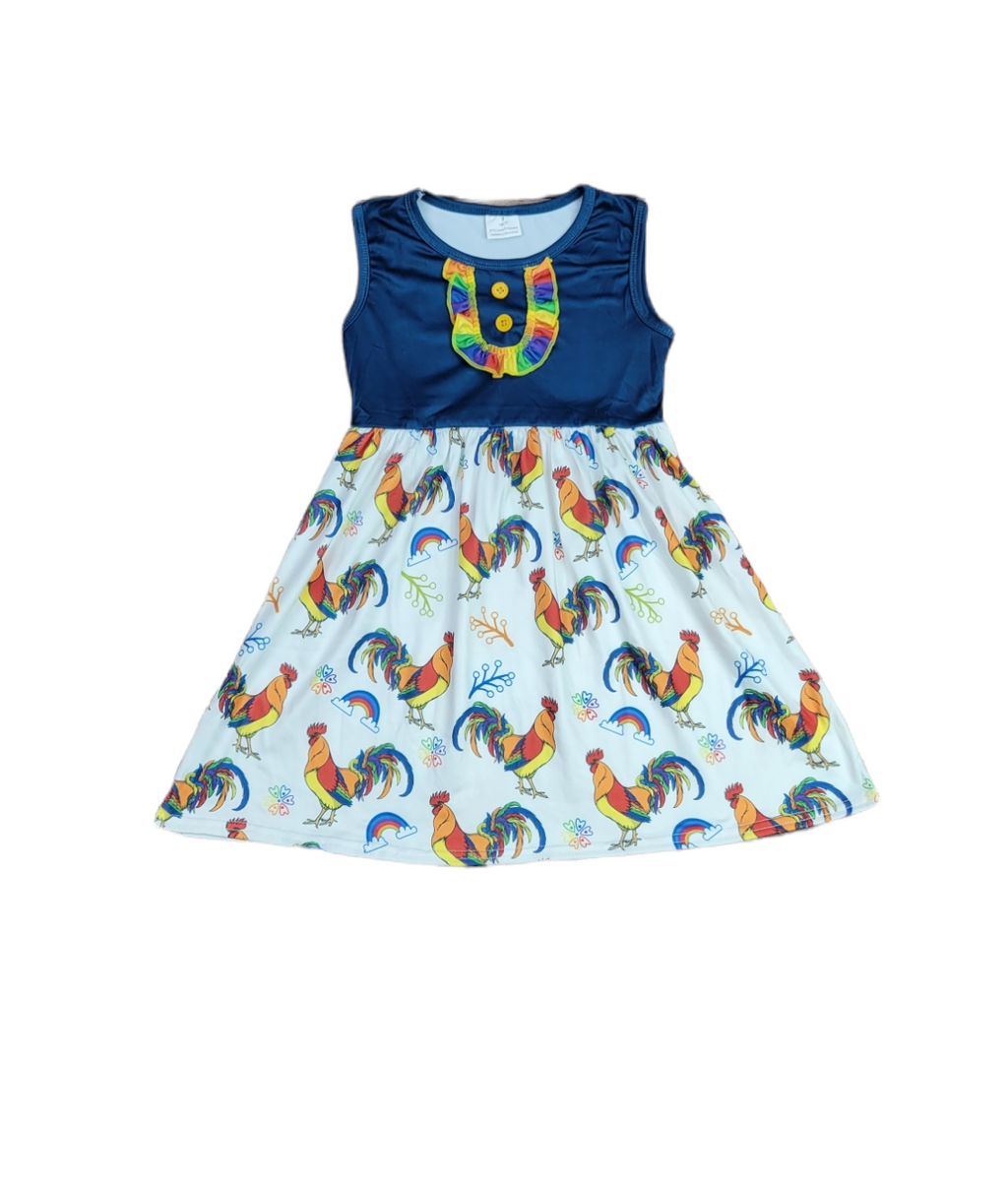 Rainbow-Doodle-Do Milk Silk Tank Dress