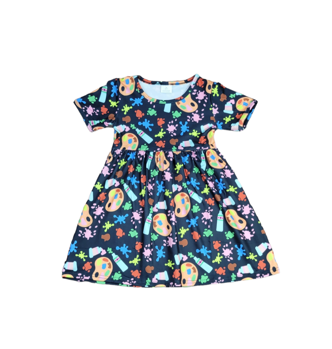 Use Your Imagination Short Sleeve Milk Silk Dress