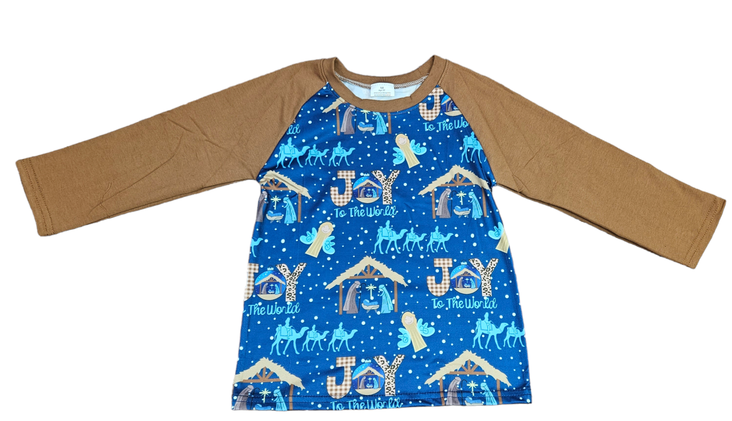 Joy To The World Long Sleeve Milk Silk Raglan