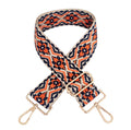 Orange Medallion Bag Strap - Gold Hardware