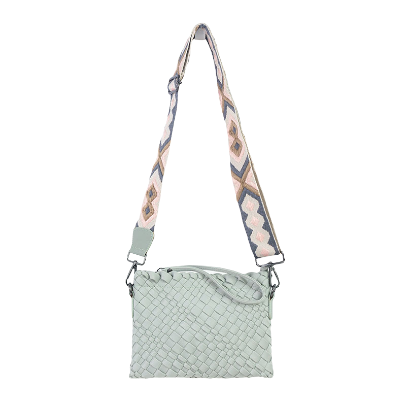 The Bella Woven Neoprene Crossbody - Gray