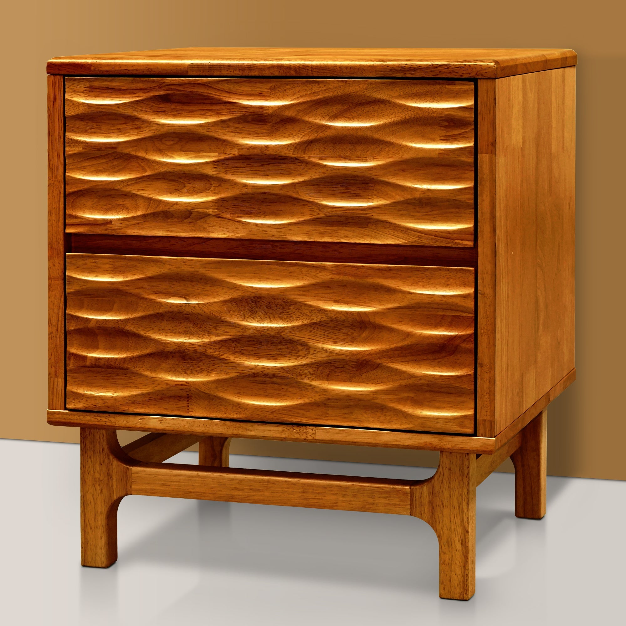 Acacia Elara Nightstand with 2 Drawers
