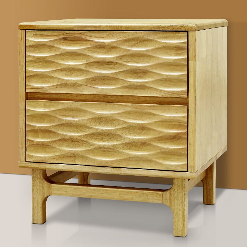 Acacia Elara Nightstand with 2 Drawers