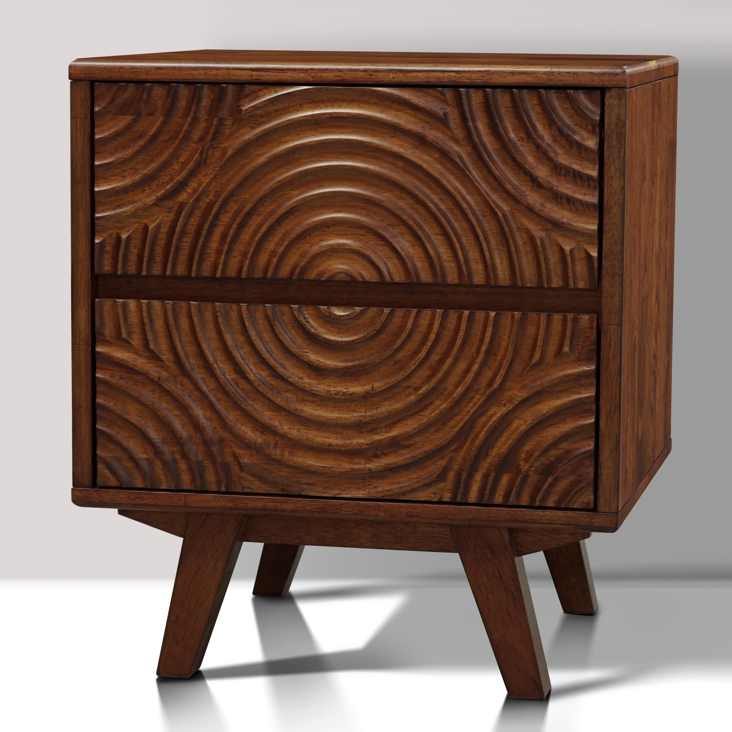 Acacia Harmony Nightstand with 2 Drawers
